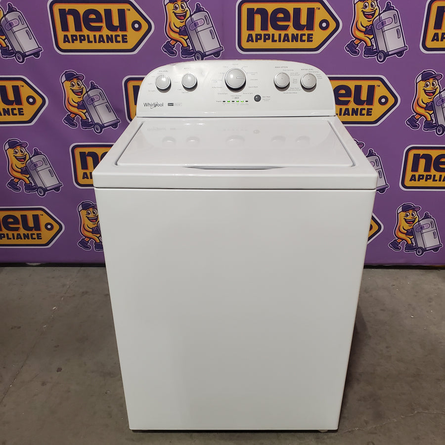 Whirlpool Top Load 3.8 Cu. Ft. Washer with Removable Agitator in White WTW4957PW - Certified Refurbished and Whirlpool 7-cu ft Electric Dryer in White WED5000DW - Certified Refurbished