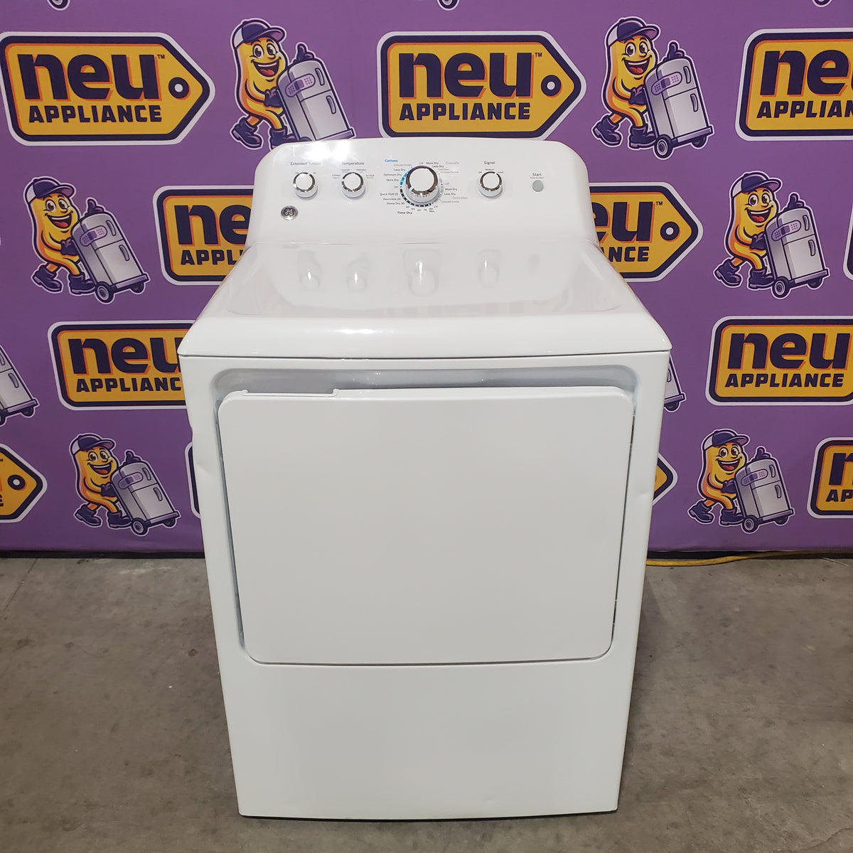 GE White Electric 7.2 Cu. Ft. Dryer with Aluminized Alloy Drum GTD42EASJWW - Certified Refurbished