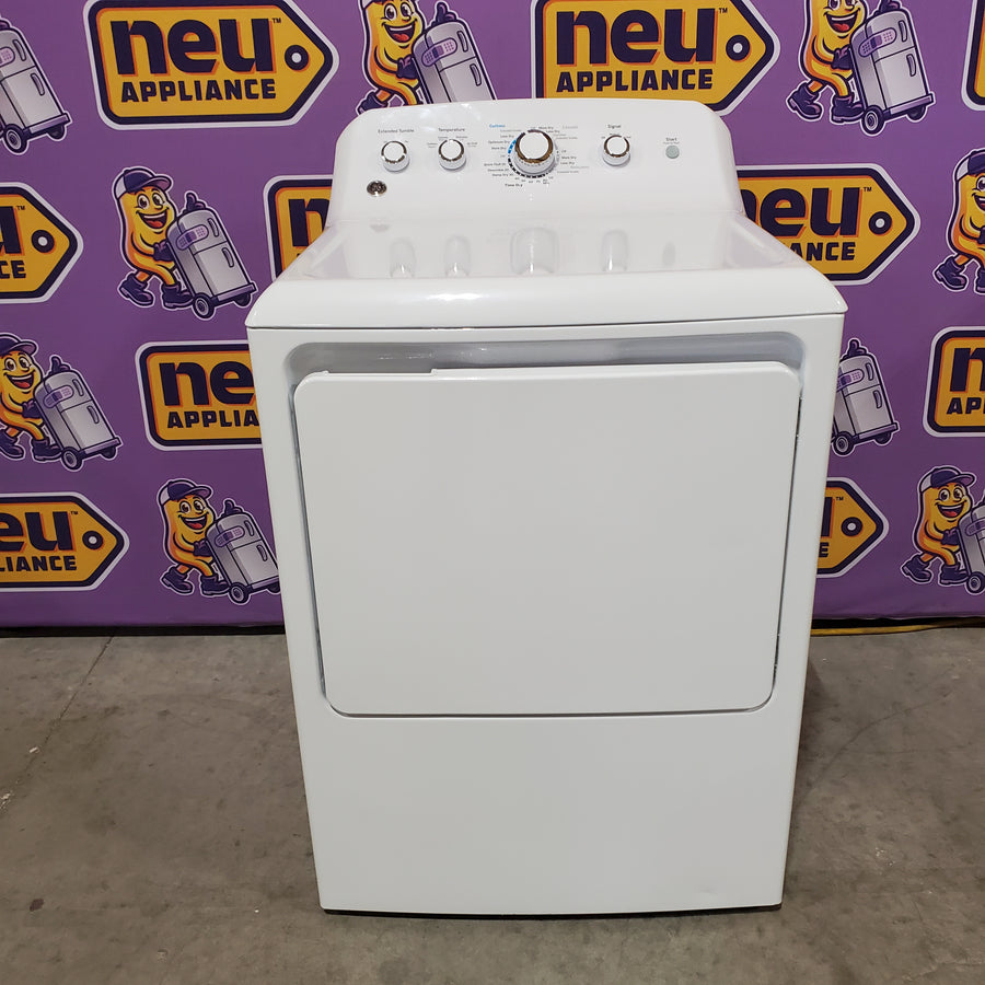 GE® 4.5 cu. ft. Capacity Washer with Stainless Steel Basket in White GTW465ASNWW - Certified Refurbished and GE White Electric 7.2 Cu. Ft. Dryer with Aluminized Alloy Drum GTD42EASJWW - Certified Refurbished