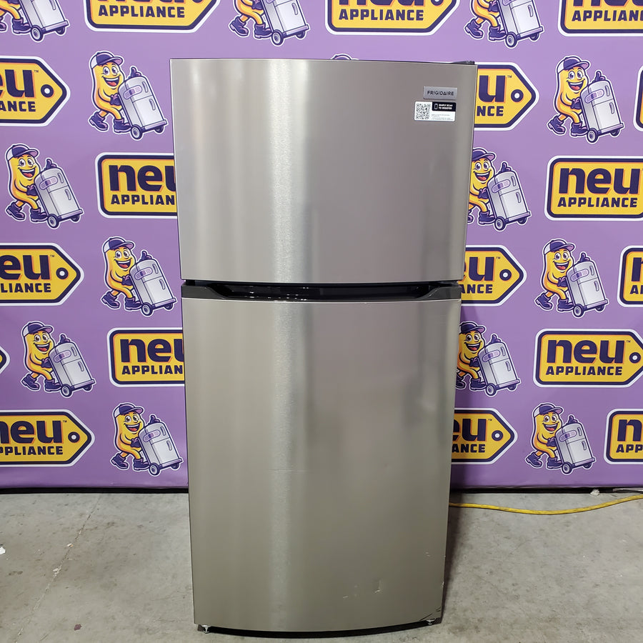 Frigidaire 14 Cu. Ft. Top Freezer Refrigerator in Fingerprint Resistant Stainless Steel FFHT1425VV - Scratch & Dent (Moderate)