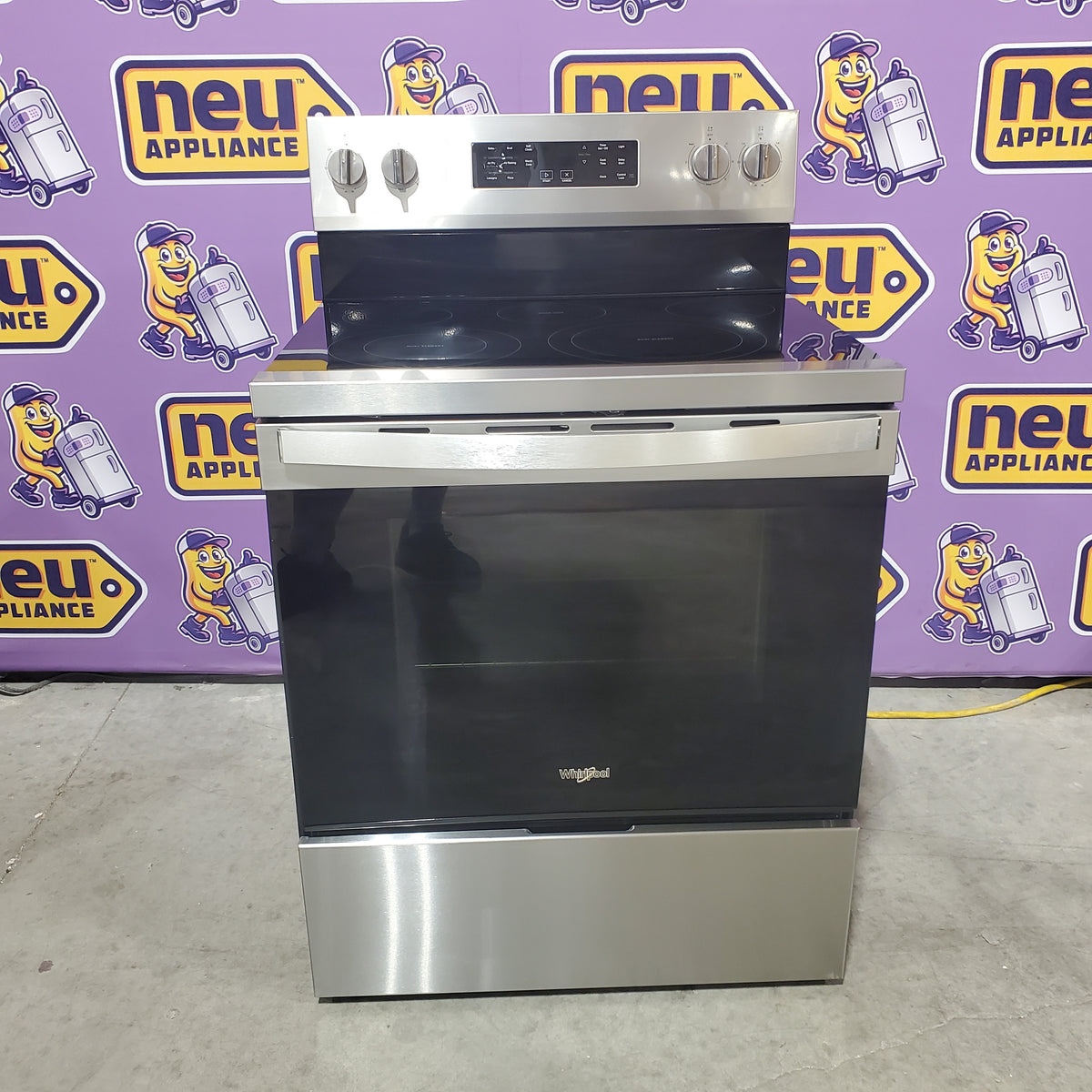 Whirlpool Energy Star Electric Range with Air Cooking Technology, No Preheat Air Fry, Air Baking and Self Clean WFES5030RZ - Open Box