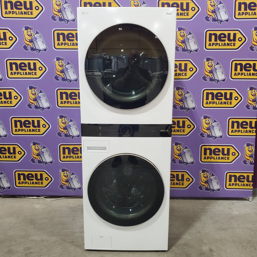 LG Front Load Wash Tower with Center Control 4.5 Cu. Ft. Washer and 7.4 Cu. Ft. Dryer WKE100HWA - Open Box