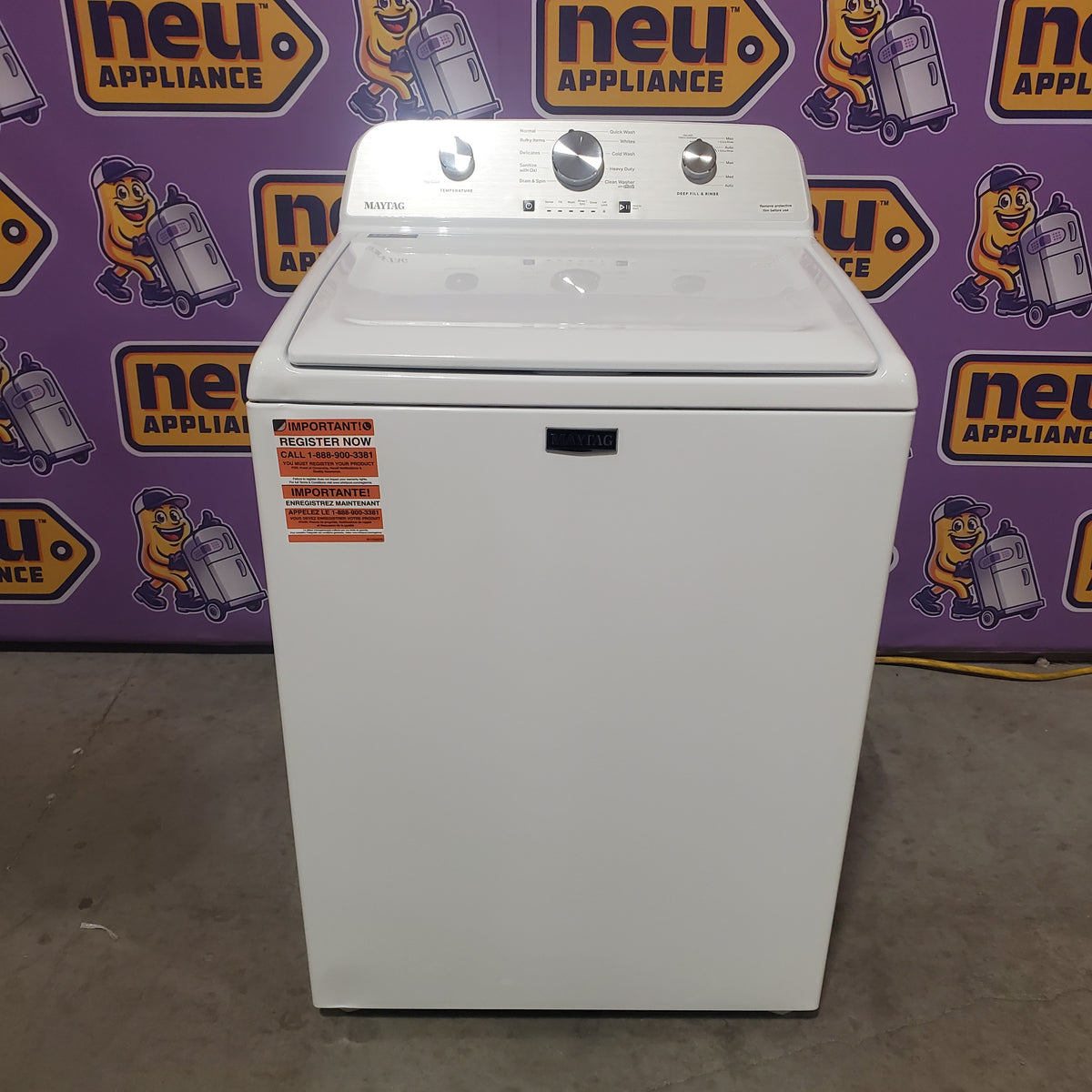 Maytag 4.2 Cu. Ft. Capacity Top Load Washer in White MTW4205SW - Scratch & Dent (Moderate)