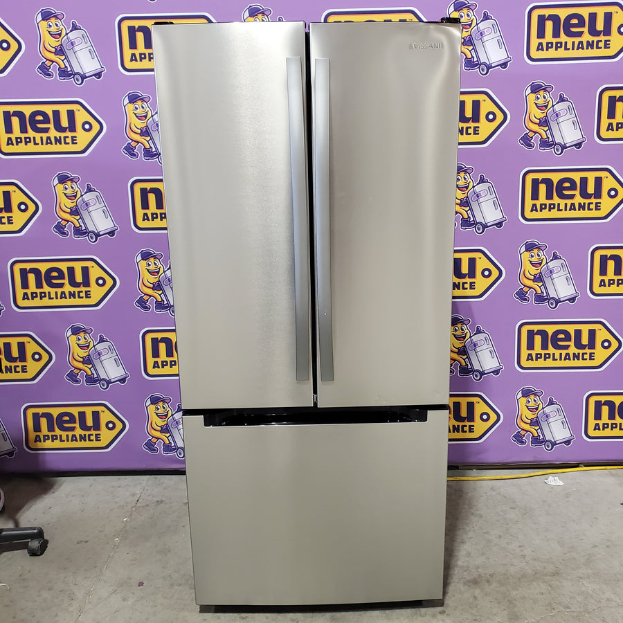 Vissani 30 in. 18.4 cu. ft. Standard-Depth French Door Bottom Freezer Refrigerator in Fingerprint Resistant Stainless Steel Look MDFDBM18SS6 - Scratch & Dent (Moderate)
