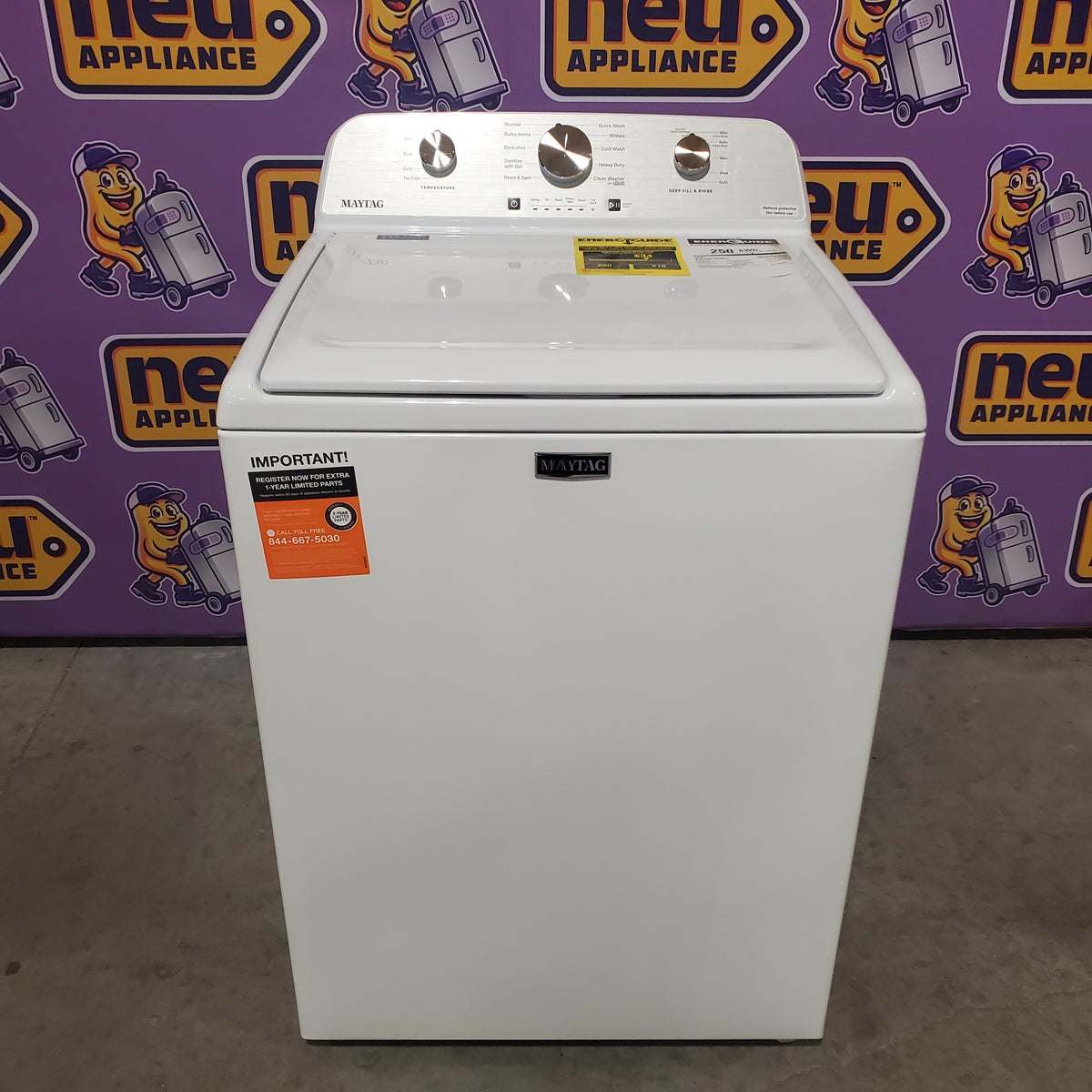 Maytag 4.2 Cu. Ft. Capacity Top Load Washer in White MTW4205SW - Open Box