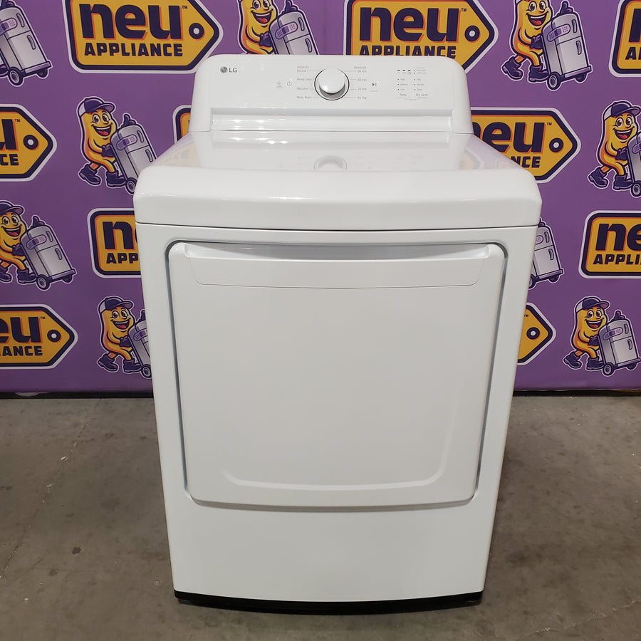 LG 7.3 Cu. Ft. Electric Rear Control Ultra Large Capacity Dryer in White with Sensor Dry DLE6100W - Open Box