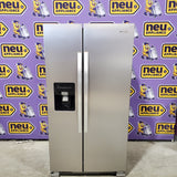 Whirlpool 33 Inch Wide Side by Side 21 Cu. Ft. Refrigerator with Can Caddy and Frameless Glass Shelves in Fingerprint Resistant Stainless Steel WRS321SDHZ - Scratch & Dent (Major)
