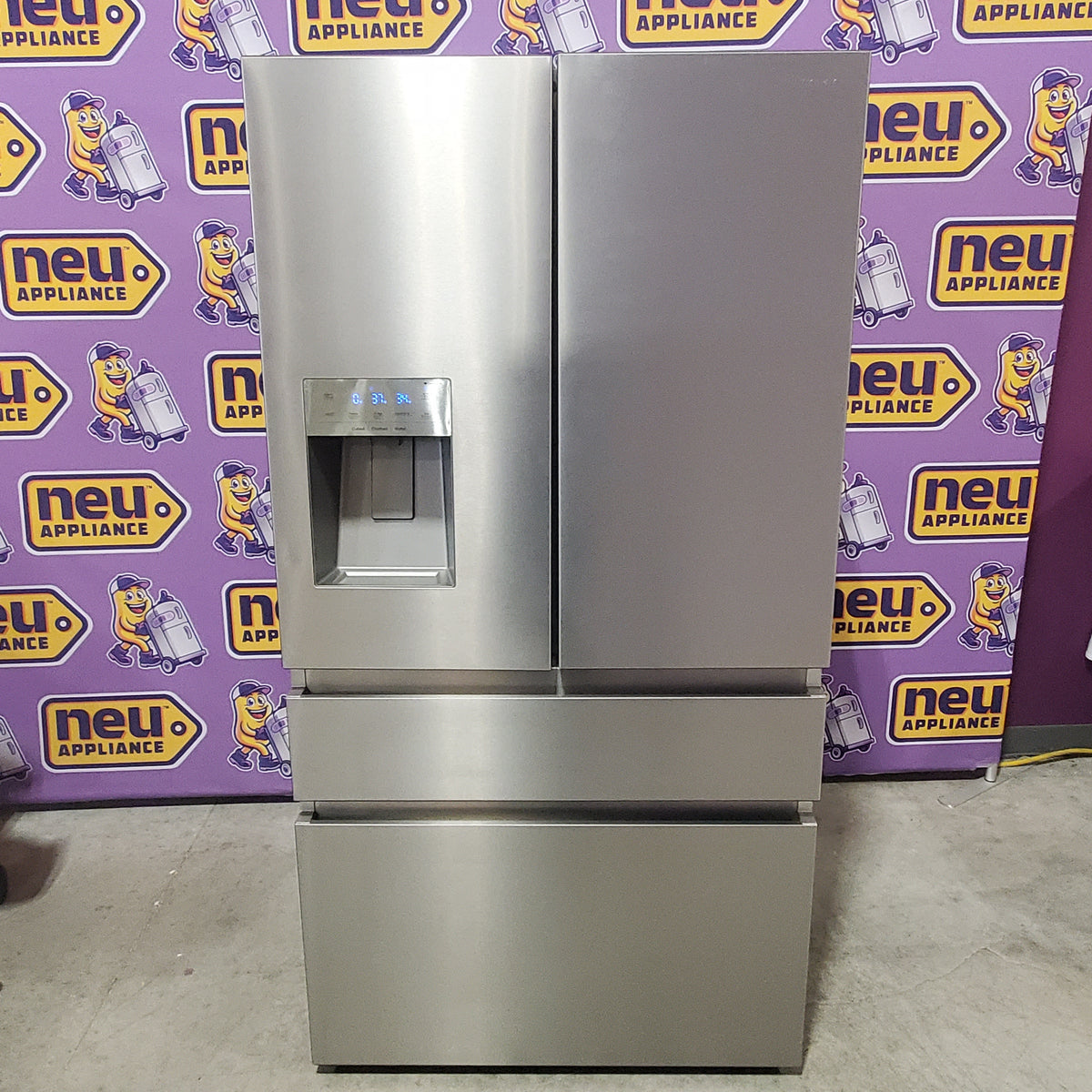 Hisense PureFlat 25.6-cu ft 4-Door Smart French Door ENERGY STAR Refrigerator in Stainless Steel with Ice Maker, Water and Ice Dispenser HRM260N6TSE - Scratch & Dent (Minor)