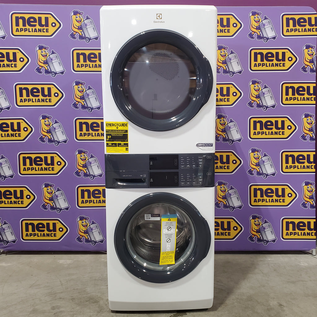 Pictures of Electrolux 300 Series Laundry Tower Single Unit Washer & Electric Dryer with LuxCare® Wash System in White 22442635 - ELTE7300AW - Scratch & Dent (Minor) - Neu Appliance Outlet - Discount Appliance Outlet in Austin, Tx