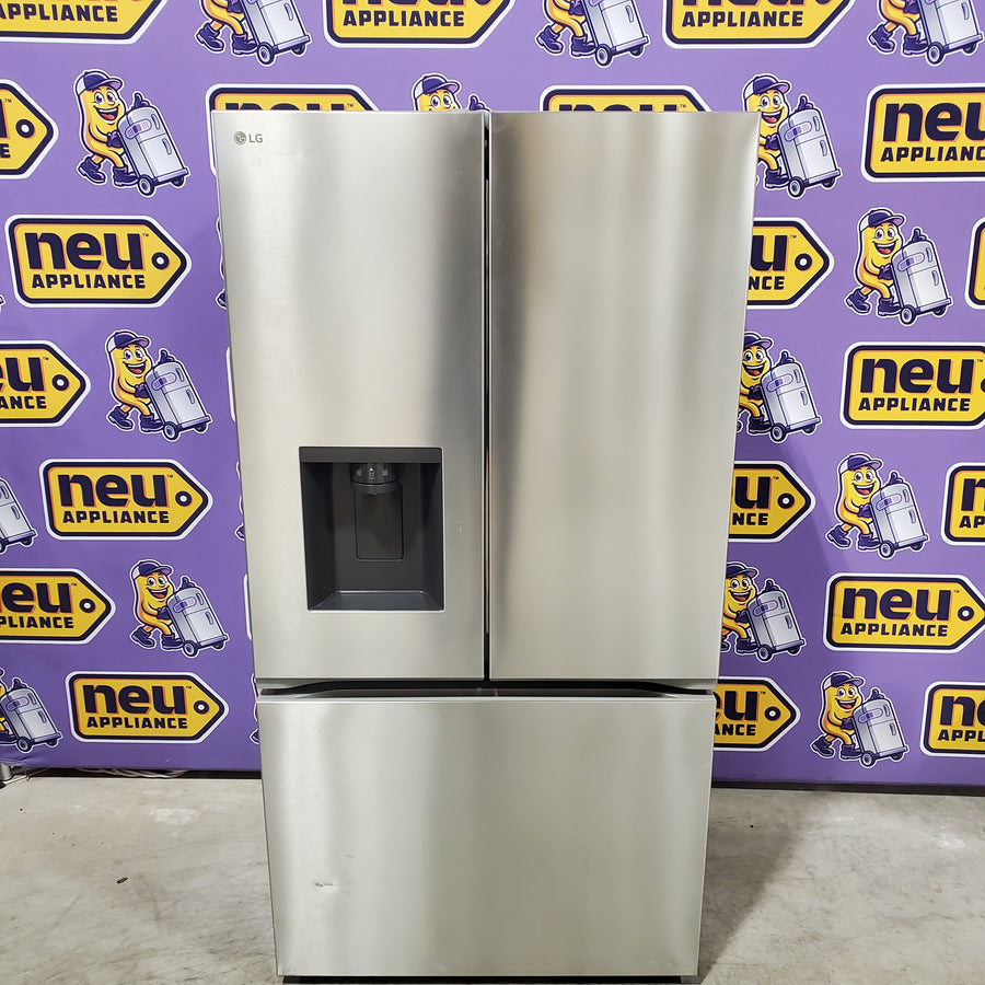 LG Counter-Depth 25.5-cu ft 36-in Wide French Door Refrigerator with Ice Maker ENERGY STAR Certified in PrintProof Stainless Steel LF26C6230V - Scratch & Dent (Moderate)