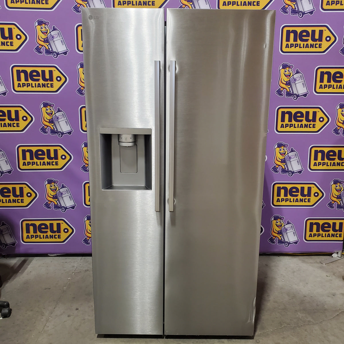 LG 27 cu. ft. Smart Side-by-Side Refrigerator with Smooth Touch Ice & Water Dispenser LL27T3530S - Scratch & Dent (Moderate)