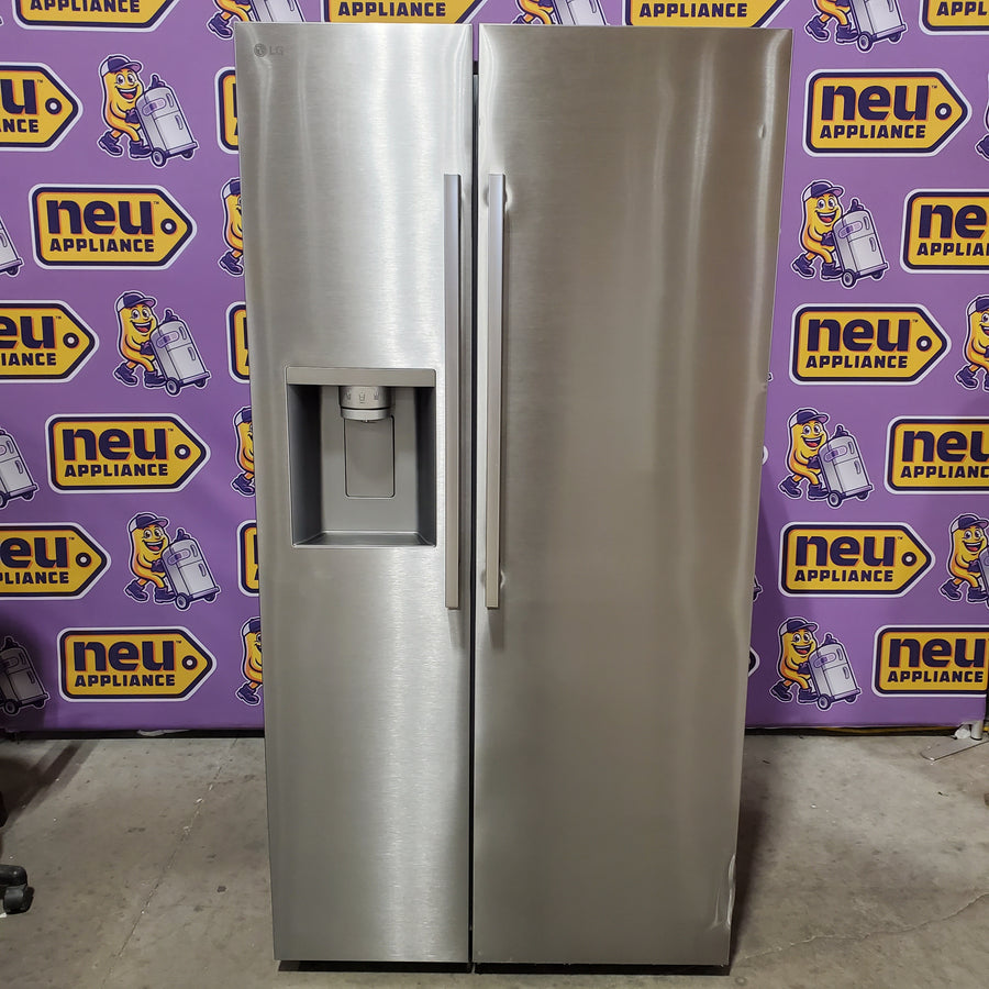 LG 27 cu. ft. Smart Side-by-Side Refrigerator with Smooth Touch Ice & Water Dispenser LL27T3530S - Scratch & Dent (Moderate)