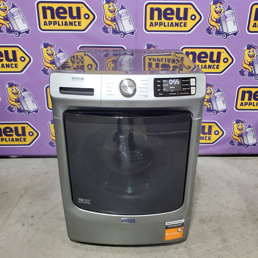 Maytag 4.5-cu ft High Efficiency Stackable Steam Cycle Front-Load Washer MHW5630HC - Scratch & Dent (Major) and Maytag 7.3-cu ft Stackable Vented ENERGY STAR Electric Dryer MED5630HC - Scratch & Dent (Minor)