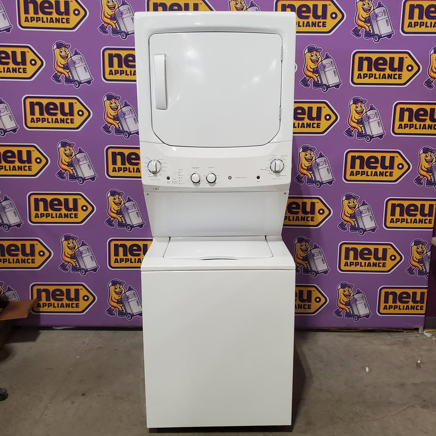 GE 3.8 cu. ft. Washer 5.9 cu. ft. Long Vent Electric Dryer Combo in White GUV27ESSMWW - Certified Refurbished