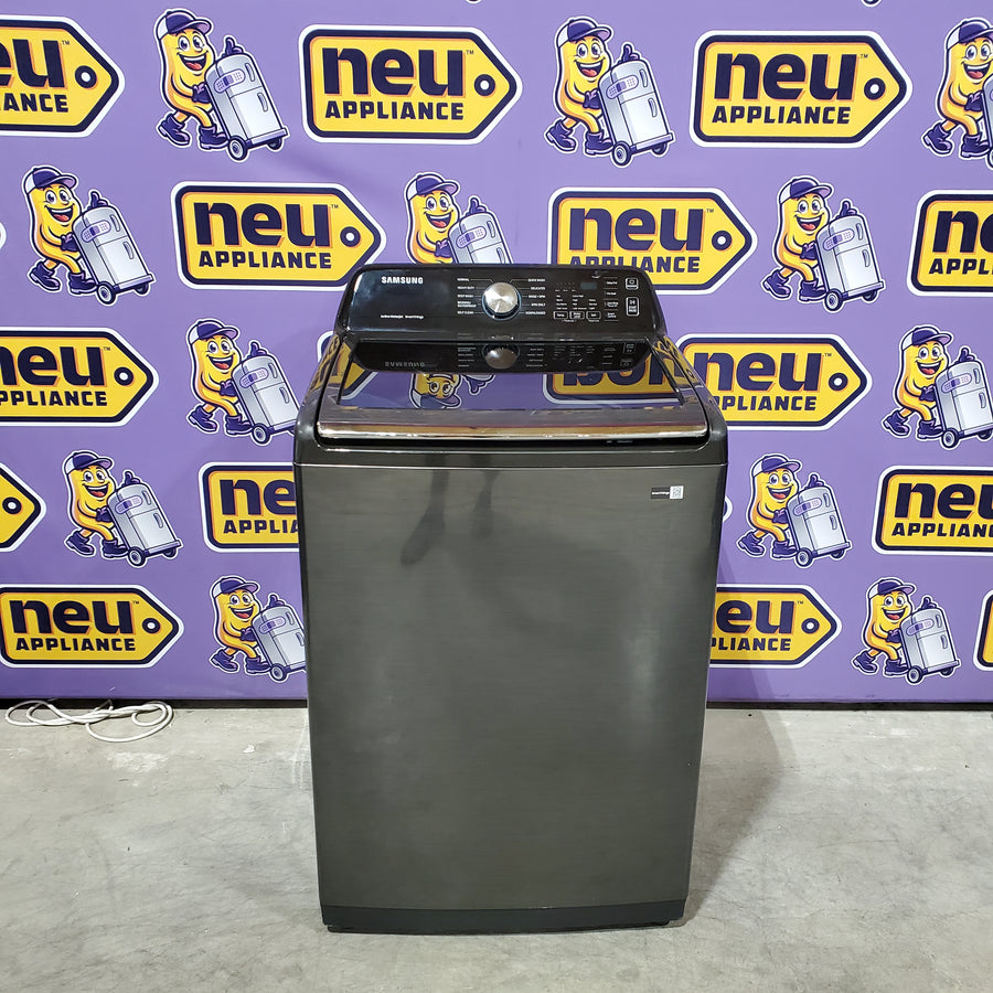 Samsung 4.7 cu. ft. Large Capacity Smart Top Load Washer with Active WaterJet in Brushed Black WA47CG3500AV - Certified Refurbished