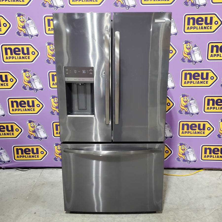 Frigidaire 28 Cu. Ft. Standard-Depth French Door Refrigerator in Black Stainless Steel FRFS2823AD - Scratch & Dent (Moderate)