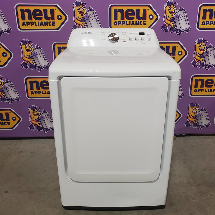 Samsung 4.5 cu. ft. Top Load Washer with Vibration Reduction Technology+ in White WA45T3200AW - Certified Refurbished and Samsung 7.2 cu. ft. Electric Dryer with Sensor Dry in White DVE45T3200W - Scratch & Dent (Minor)