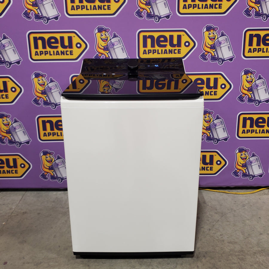 LG 5.5 cu. ft. Mega Capacity Top Load Washer with Impeller in Alpine White WT8400CW - Open Box and LG 7.3 cu. ft. Ultra Large Capacity Rear Control Electric Dryer with AI Sensing and ThinQ® Smart Features DLE8200W - Open Box