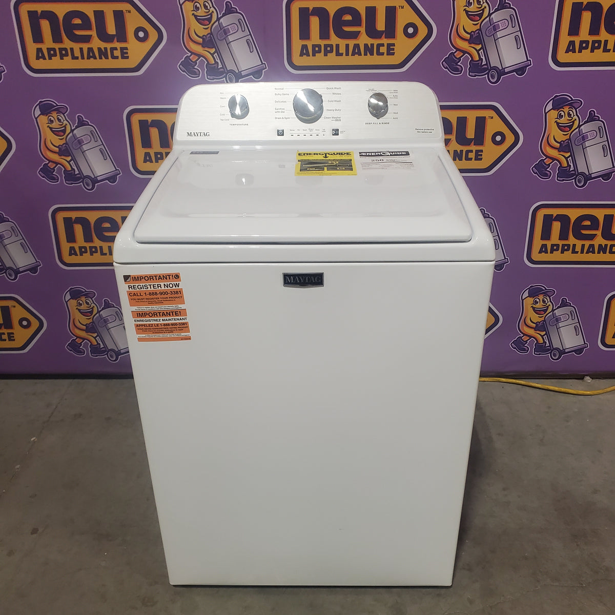 Maytag 4.2 Cu. Ft. Capacity Top Load Washer in White MTW4205SW - Scratch & Dent (Minor)