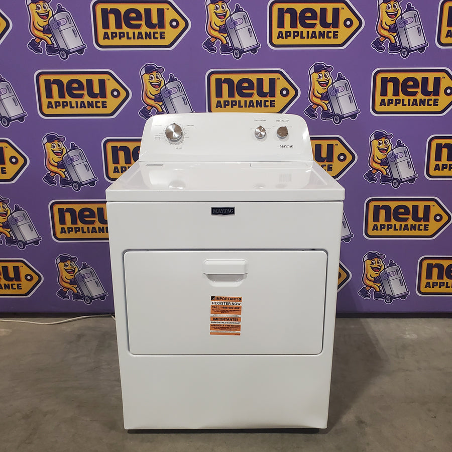 Maytag Top Load 3.8 cu. ft. Washer with Deep Fill and Quick Wash Cycle MVW4005SW - Open Box and Maytag Top Load Electric Wrinkle Prevent 7.0 cu. ft. Dryer with Auto Dry MED4005SW - Scratch & Dent (Moderate)