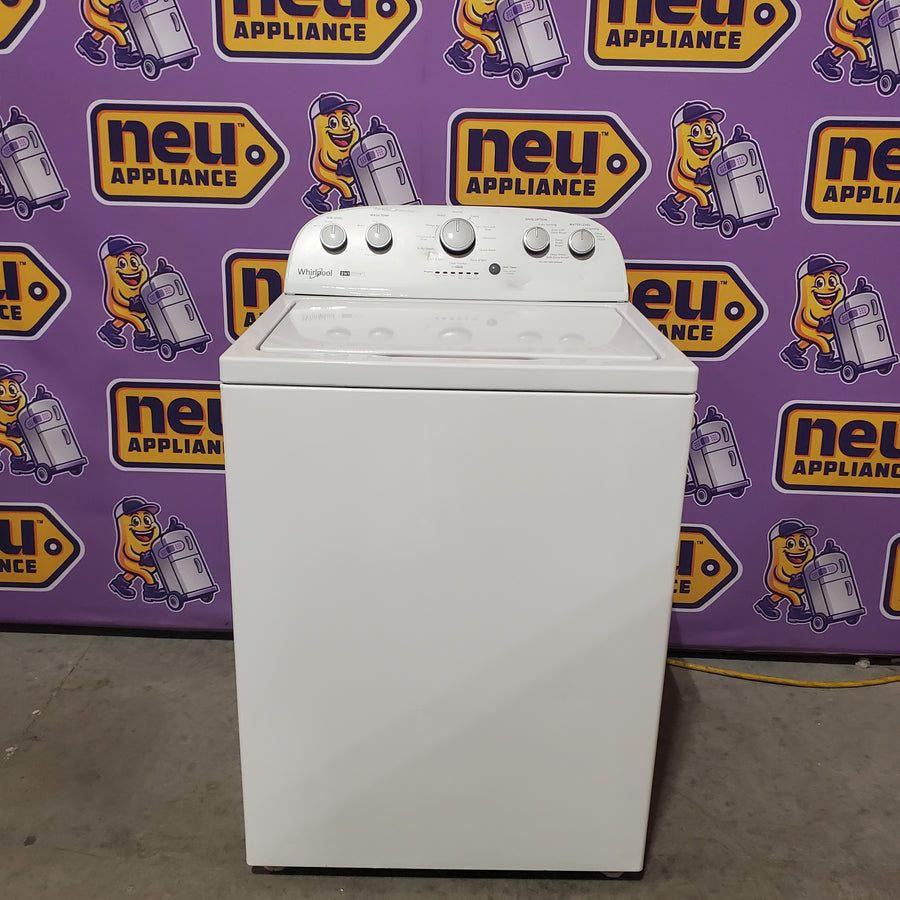 Whirlpool 3.8–3.9 Cu. Ft.  Top Load Washer with 2 in 1 Removable Agitator and Soil Level Selection WTW4957PW - Certified Refurbished and Whirlpool 7-cu ft Vented Electric Dryer WGD4815EW - Open Box (Copy)