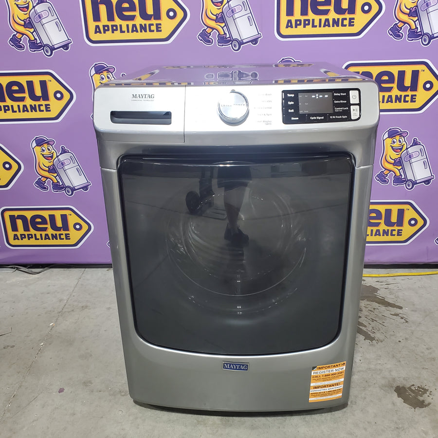 Maytag 4.5-cu ft High Efficiency Stackable Steam Cycle Front-Load Washer MHW5630HC - Scratch & Dent (Minor) and Maytag 7.3-cu ft Stackable Vented ENERGY STAR Electric Dryer MED5630HC - Scratch & Dent (Minor)