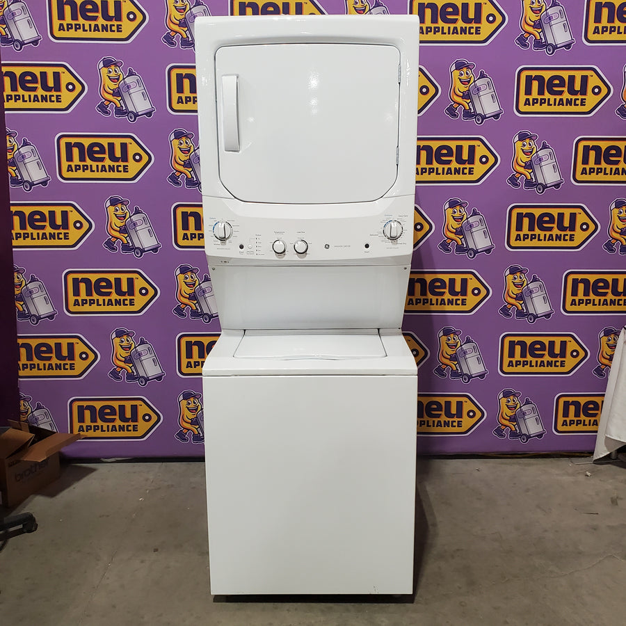 GE 3.8 cu. ft. Washer 5.9 cu. ft. Long Vent Electric Dryer Combo in White GUV27ESSMWW - Certified Refurbished