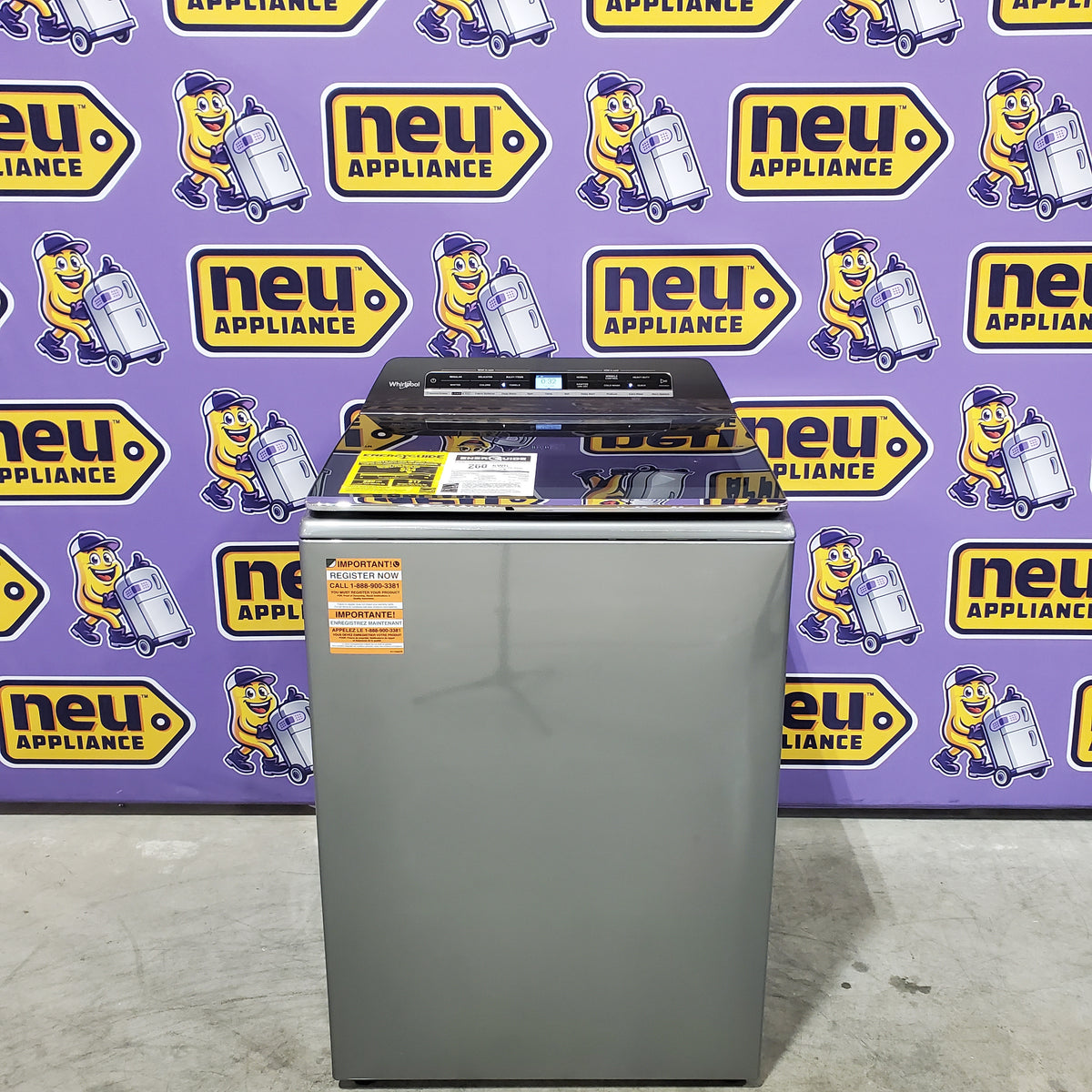 Whirlpool Chrome Shadow 5.2 - 5.3 cu. ft. ENERGY STAR Top Load Washer with 2 in 1 Removable Agitator and Load & Go™ Dispenser 22521691 - WTW8127LC - Open Box