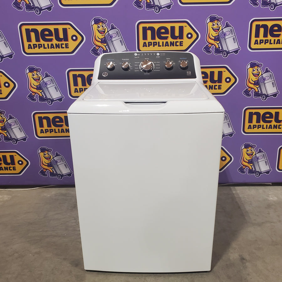 GE® 4.5 cu. ft. Capacity Washer with Stainless Steel Basket GTD48EASWWB - Certified Refurbished and GE 7.2 cu. ft. Capacity Electric Dryer with Up To 120 ft. Venting and Extended Tumble - GTD48GASWWB - New in Box