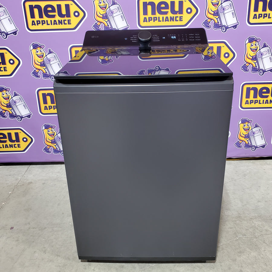 LG Impeller Extra Large 5.5-cu ft Top-Load Washer in Matte Black WT8400CB - Open Box and LG 7.3-cu ft Vented Gas Dryer in Matte Black DLG8401BE - Scratch & Dent (Minor)