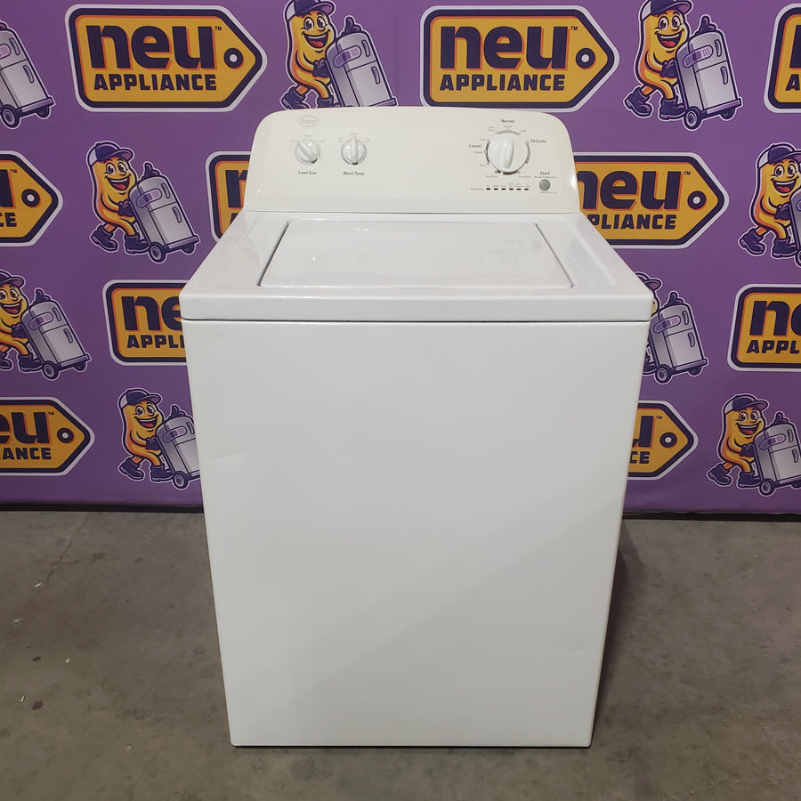 Roper 3-cu ft Agitator Top-Load Washer in White RTW4640YQ - Certified Refurbished and Roper 6.7-cu ft Vented Electric Dryer in White RED3005TW - Scratch & Dent (Minor)