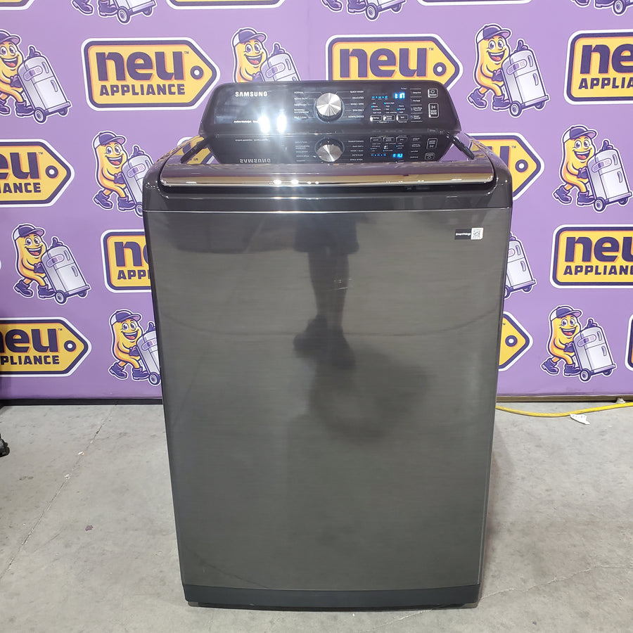 Samsung 4.7 cu. ft. Large Capacity Smart Top Load Washer with Active WaterJet in Brushed Black WA47CG3500AV - Open Box