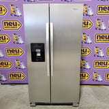 Whirlpool 24 cu ft Capacity Side By Side Refrigerator with Ice and Water Dispenser in Fingerprint Resistant Stainless Steel WRS315SDHZ - Scratch & Dent (Minor)