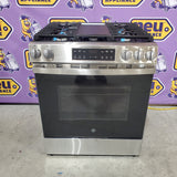 GE 30 in. 5-Burners Slide-In Gas Range in Stainless Steel with Crisp Mode GGS500SVSS - Scratch & Dent (Minor)
