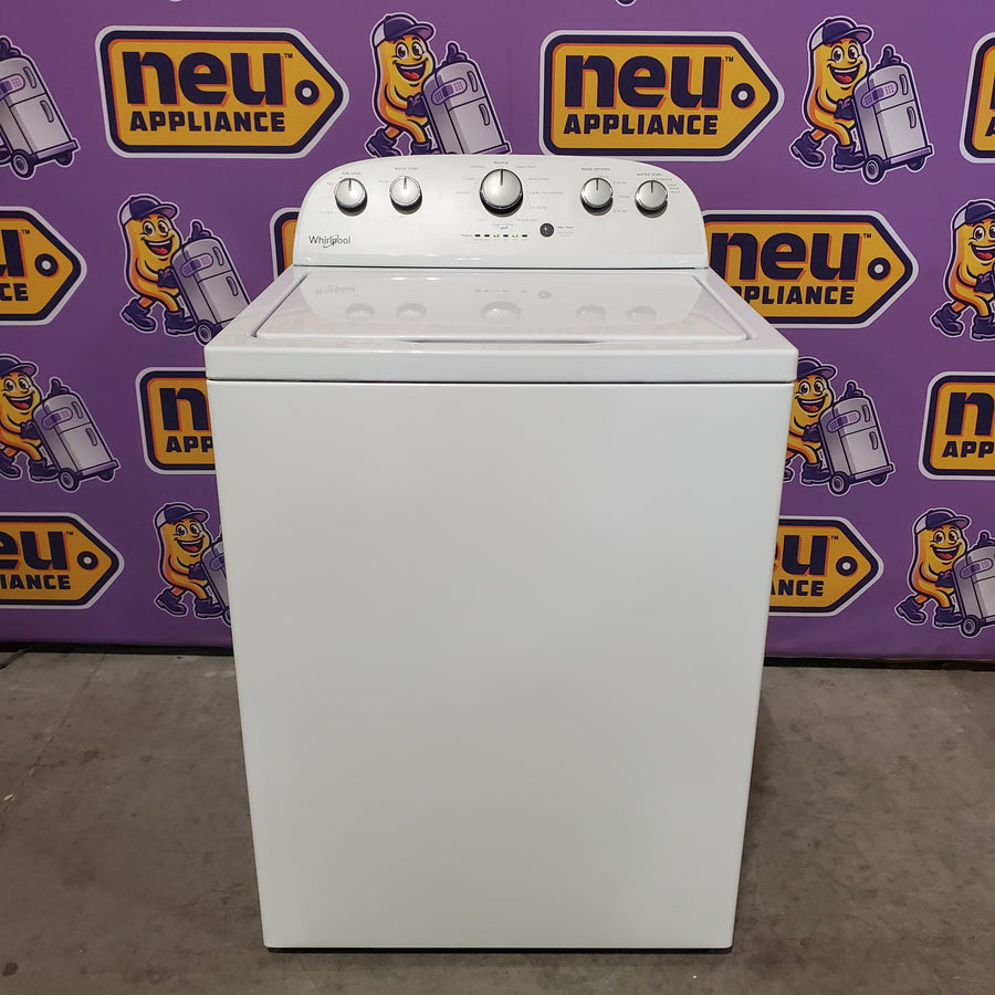 Whirlpool Top Load 3.5 Cu. Ft. Washer with Deep Water Wash Option WTW4816FW - Open Box and Whirlpool Vented 7.0 Cu. Ft. Electric Dryer WED4815EW - Scratch & Dent (Minor)