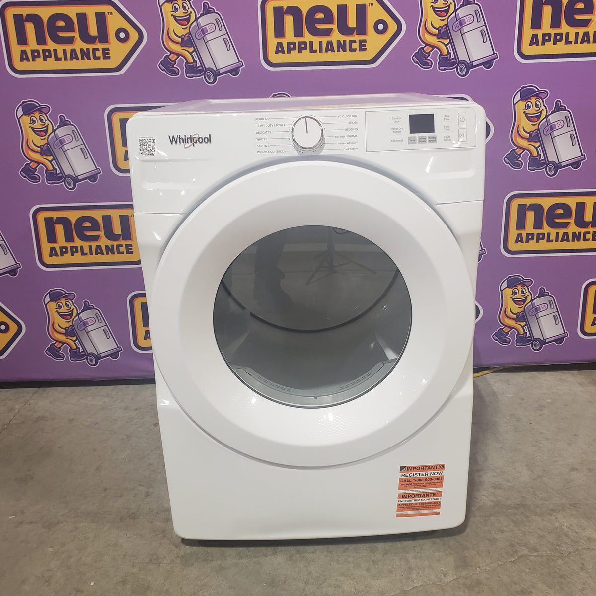 Whirlpool 7.4 cu. ft. ENERGY STAR® Front Load Electric Dryer with Wrinkle Shield™ Option 22521665 - WED4720RW - Scratch & Dent (Minor)