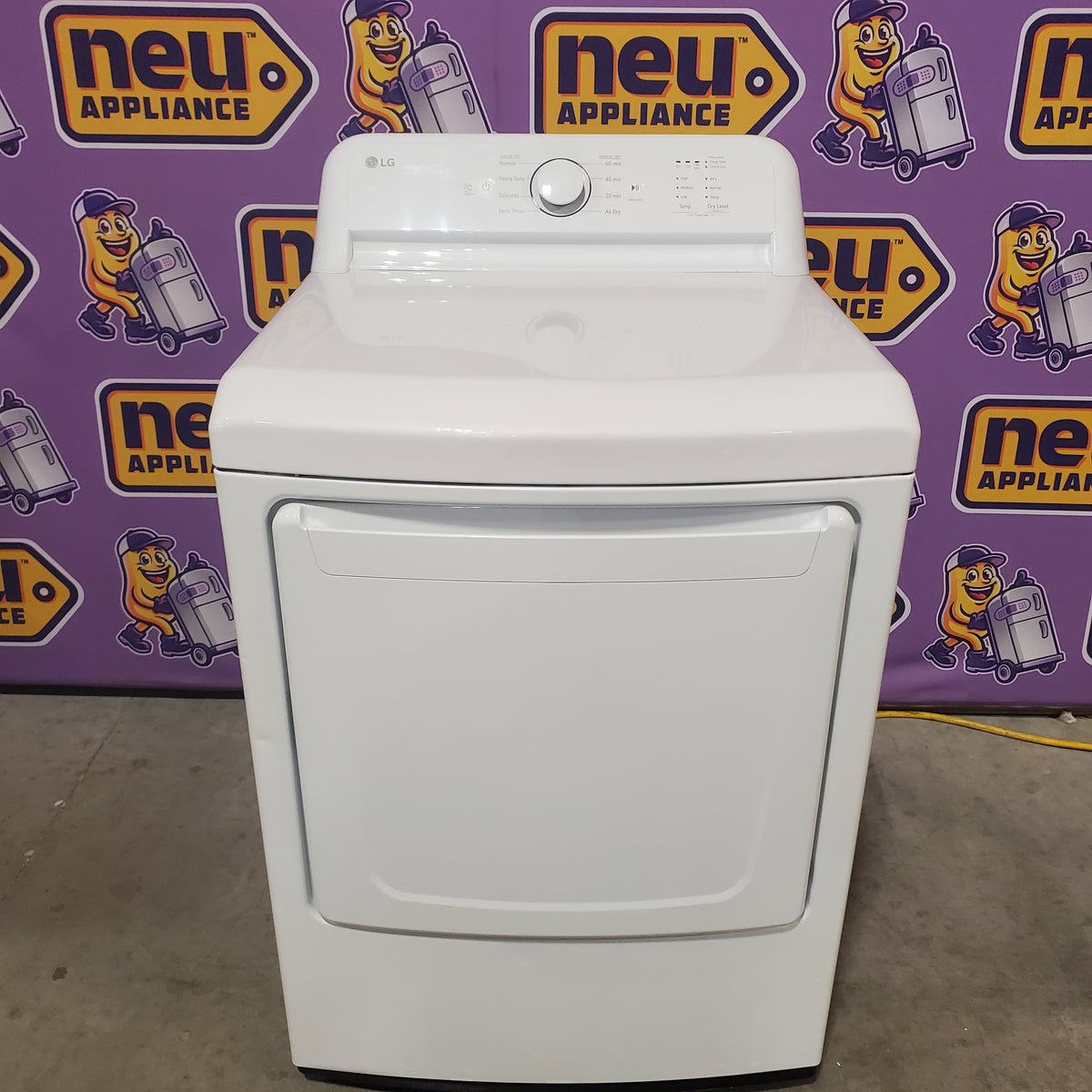 LG 7.3 Cu. Ft. Electric Rear Control Ultra Large Capacity Dryer in White with Sensor Dry DLE6100W - Certified Refurbished