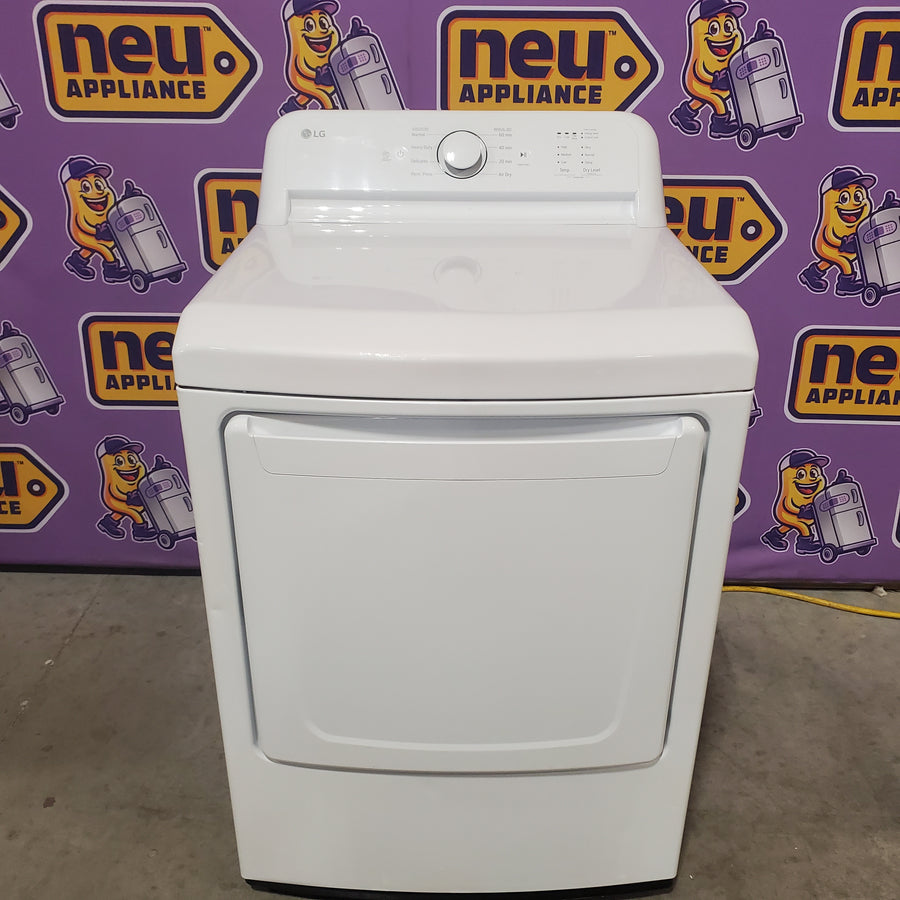 LG 7.3 Cu. Ft. Electric Rear Control Ultra Large Capacity Dryer in White with Sensor Dry DLE6100W - Certified Refurbished