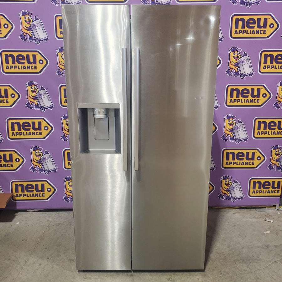 LG 27 cu. ft. Smart Side-by-Side Refrigerator with Smooth Touch Ice & Water Dispenser LL27T3530S - Scratch & Dent (Moderate)