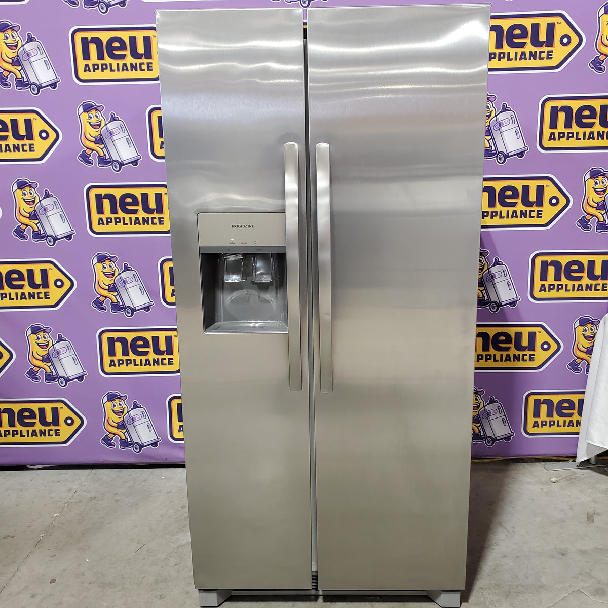 Frigidaire 33" Wide 22.3 cu. ft. ENERGY STAR Side by Side Refrigerator Stainless Steel with Exterior Water and Ice Dispenser FRSS2323AS - Scratch & Dent (Minor)