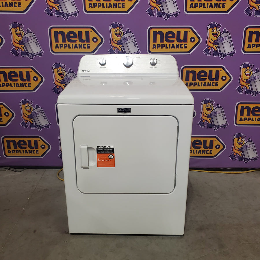 Maytag 4.2 Cu. Ft. Capacity Top Load Washer in White MTW4205SW - Open Box and MayTag 7.0 cu. ft. Top Load Electric Wrinkle Prevent Dryer MED4500MW - Scratch & Dent (Minor)