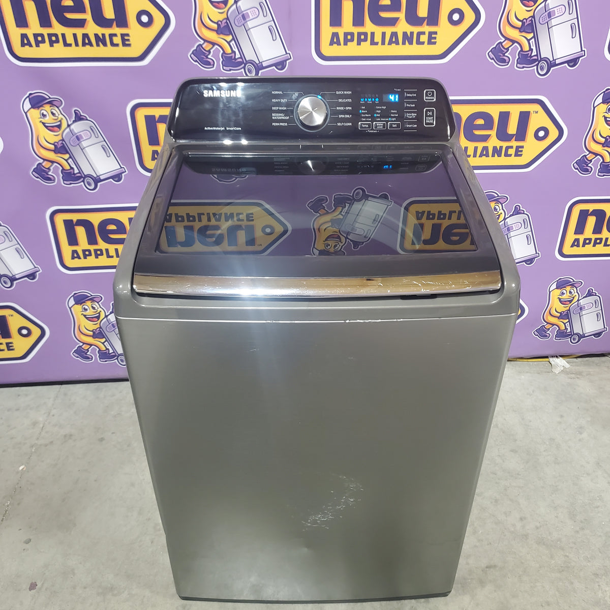 Samsung 4.5 cu. ft. Capacity Top Load Washer with Active WaterJet in Platinum WA45T3400AP - Certified Refurbished