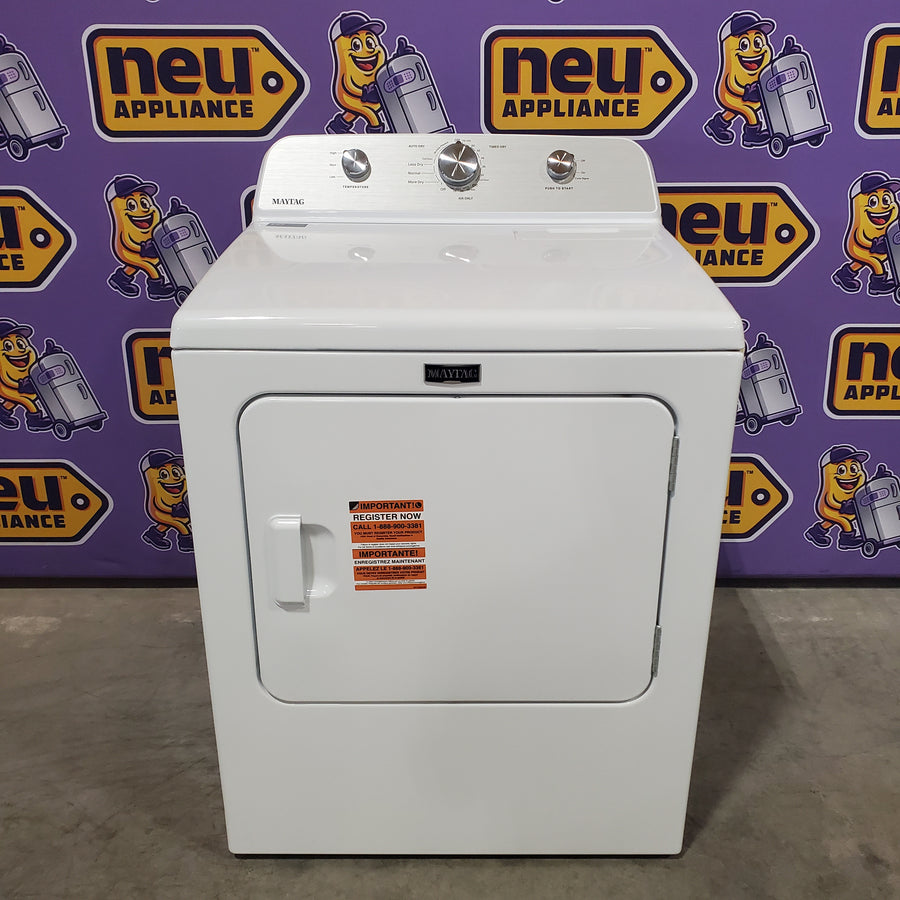 Maytag 4.2 Cu. Ft. Capacity Top Load Washer in White MTW4205SW - Scratch & Dent (Minor) and MayTag 7.0 cu. ft. Top Load Electric Wrinkle Prevent Dryer 16268 - MED4500MW - Open Box