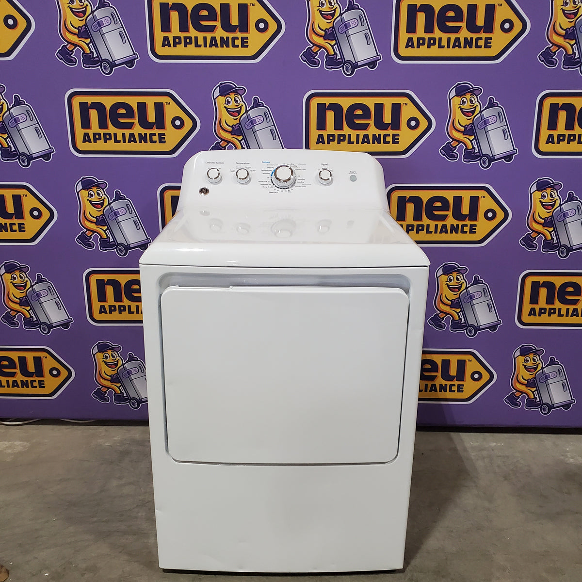 GE White Electric 7.2 Cu. Ft. Dryer with Aluminized Alloy Drum GTD42EASJWW - Certified Refurbished