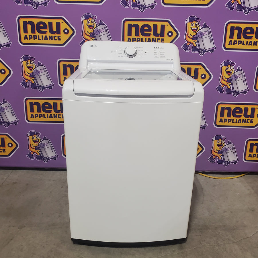 LG Top Load 4.1 Cu. Ft. Washer with TurboDrum Technology in White WT6105CW - Certified Refurbished and LG 7.3 Cu. Ft.  Electric Rear Control Ultra Large Capacity Dryer in White with Sensor Dry DLE6100W - Certified Refurbished