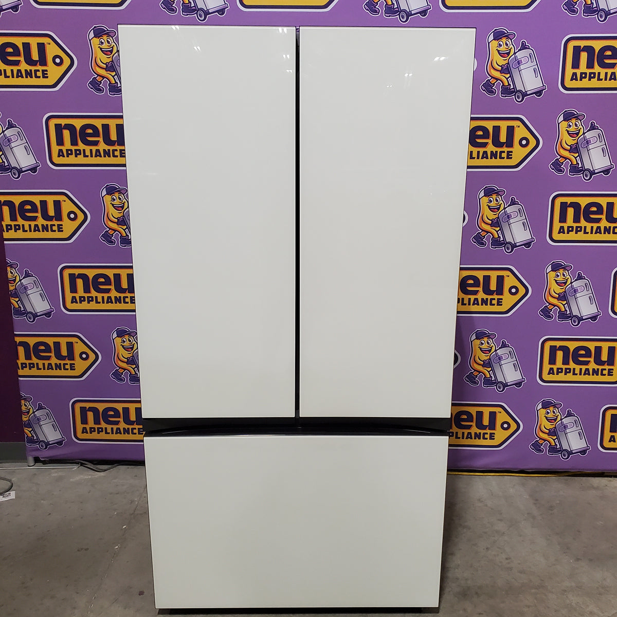 Samsung Bespoke Stainless Steel 3 Door French Door 30 Cu. Ft. Refrigerator with Beverage Center RF30BB660012 - Scratch & Dent (Minor)
