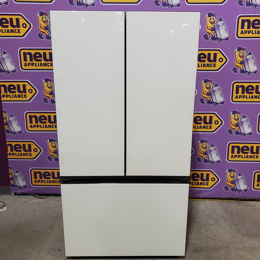 Samsung Bespoke Stainless Steel 3 Door French Door 30 Cu. Ft. Refrigerator with Beverage Center RF30BB660012 - Scratch & Dent (Minor)