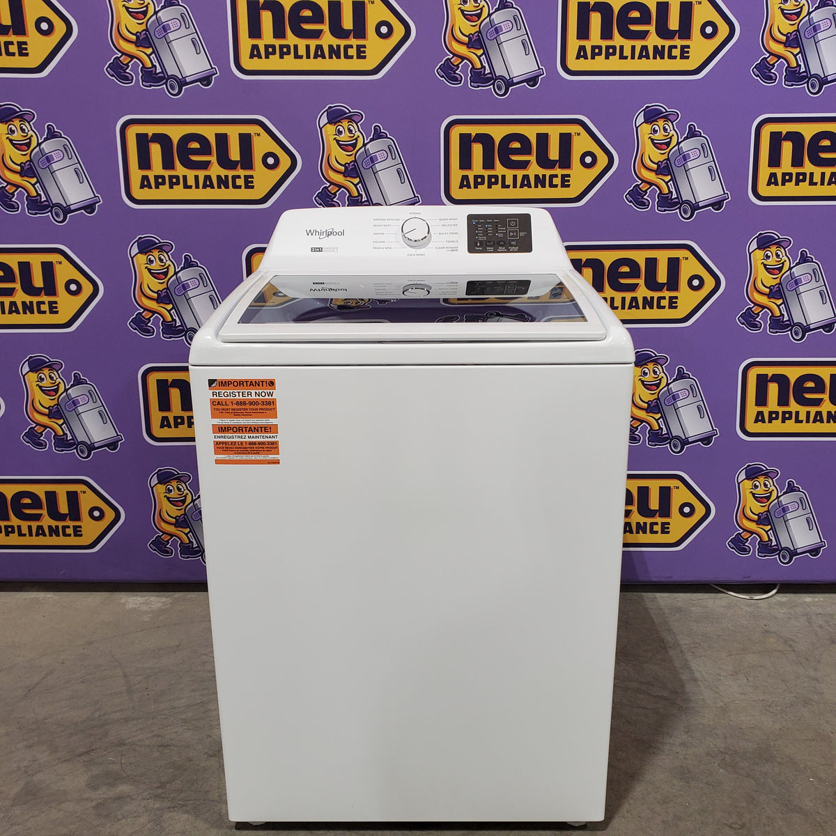 Whirlpool® 4.2-4.3 Cu. Ft. Top Load Washer with 2-in-1 Removable Agitator and Soft Close Glass Lid 22121501 - WTW4307SW - Open Box