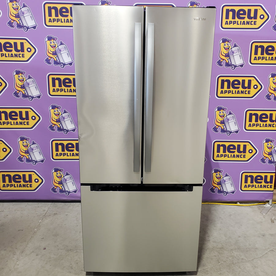 Vissani 30 in. 18.4 cu. ft. Standard-Depth French Door Bottom Freezer Refrigerator in Fingerprint Resistant Stainless Steel Look MDFDBM18SS6 - Scratch & Dent (Moderate)