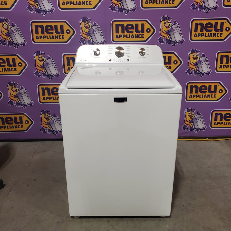 Maytag 4.5 cu. ft. Capacity Top Load Washer with Power™ Agitator and Deep Fill MVW4505MW - Open Box and Maytag 7.0 cu. ft. Capacity Top Load Electric Wrinkle Prevent Dryer MED4500MW - Open Box